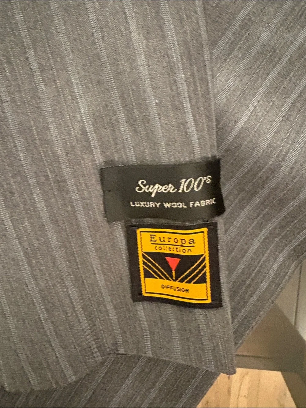 Europa Classic Gray Pinstripe Kids Matching Suit Set - Two-Piece size 14R